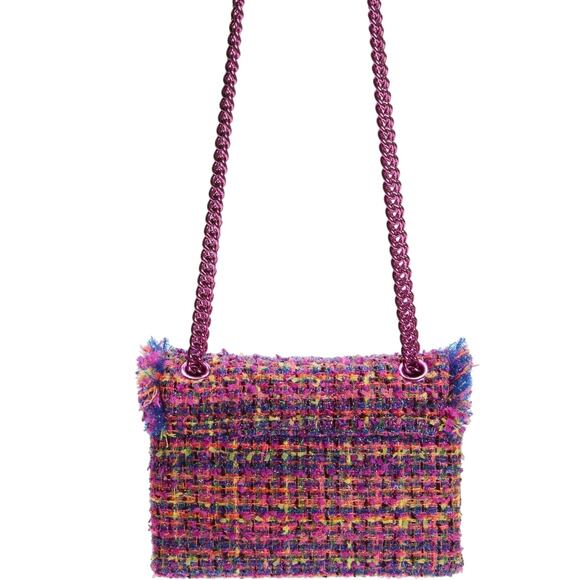 Kurt Geiger London Fringe Tweed Kensington! NWT - Picture 2 of 5